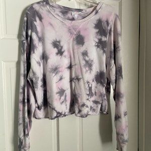 Colsie tiedye cropped sweatshirt XL